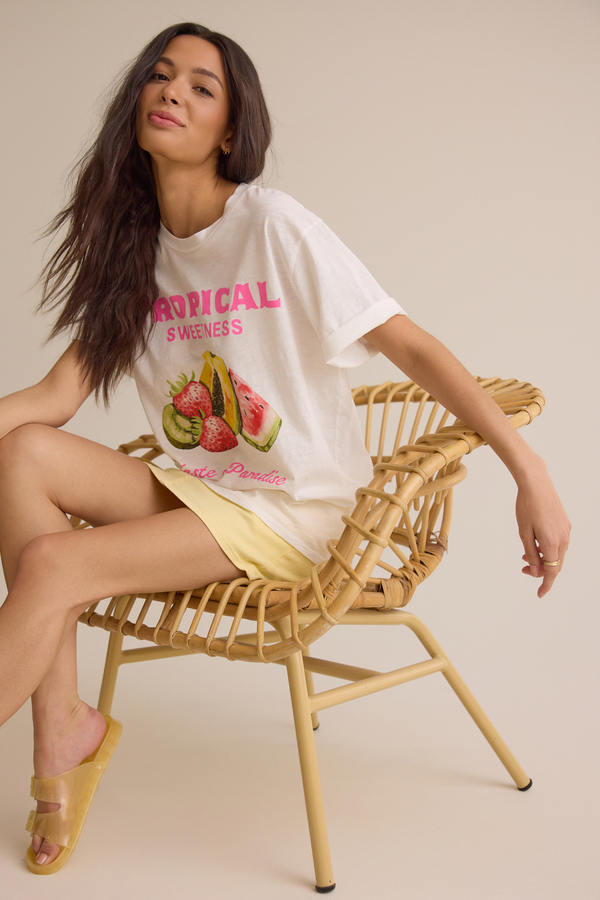 Carla Fruit Graphic Oversized Tee - Altar'd State