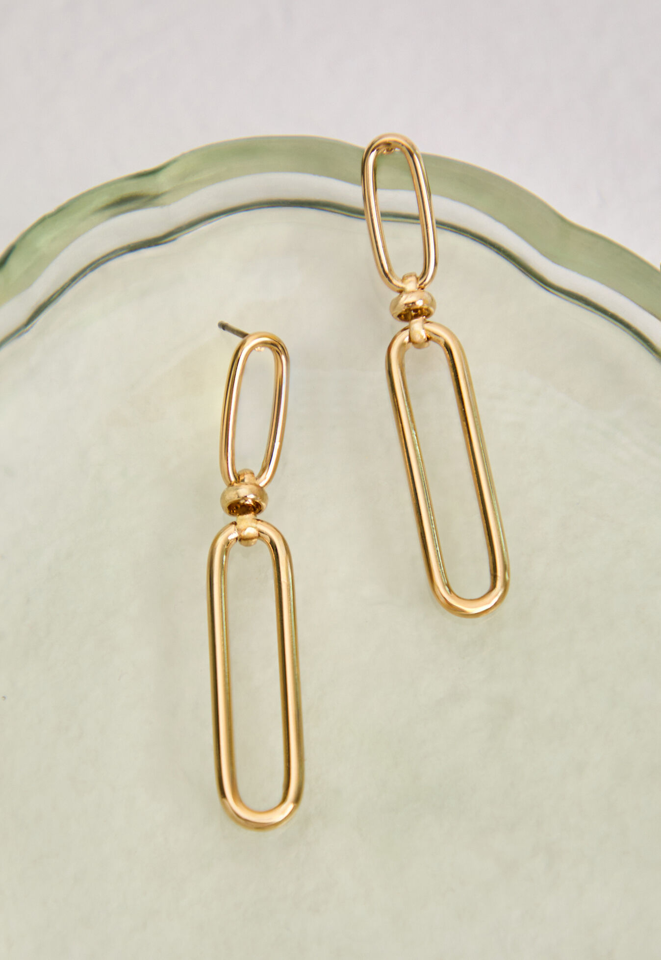 Oval Slim Dangle Earring