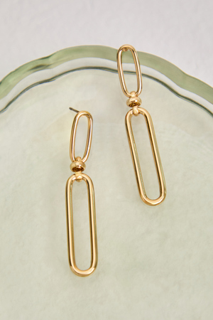 Oval Slim Dangle Earring - Altar'd State - 
