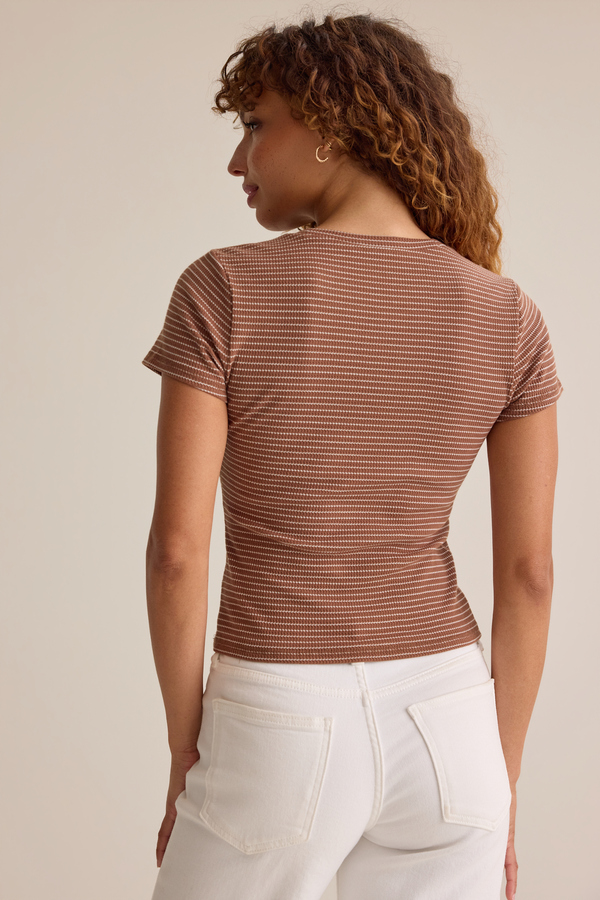 Campbell Stripe Crop Tee Detail 4 - Altar'd State