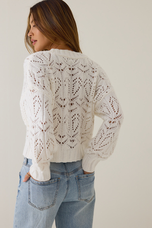Bridgette Balloon-Sleeve Cardigan - Altar'd State - 