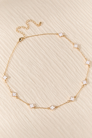 18K Gold Dainty Clover Choker - Altar'd State - 