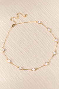 18K Gold Dainty Clover Choker Detail 4 - Altar'd State