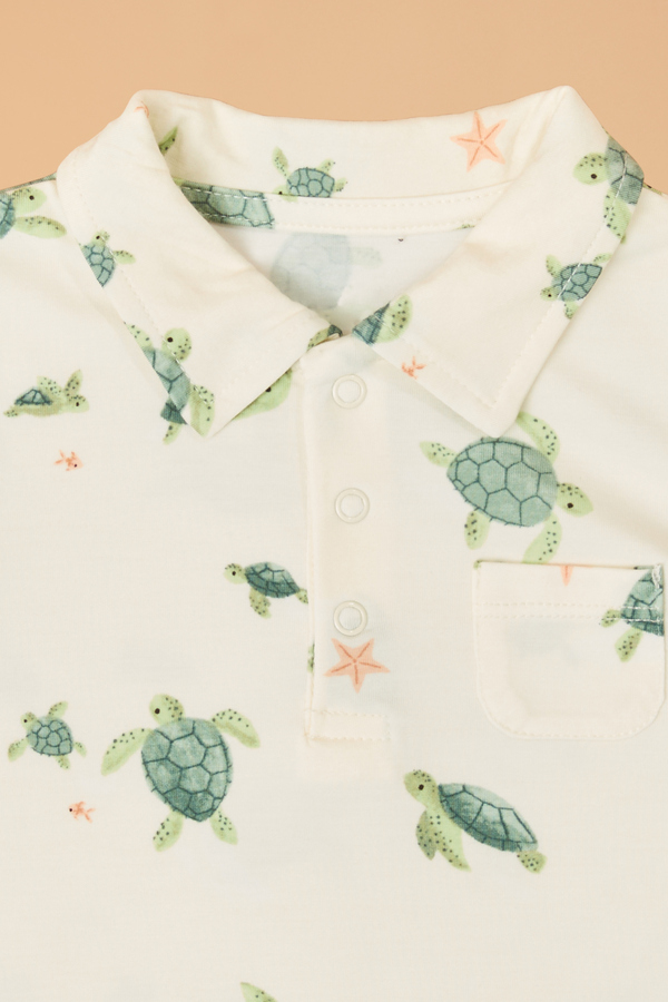 Sea Turtles Polo and Short Set Detail 4 - Altar'd State