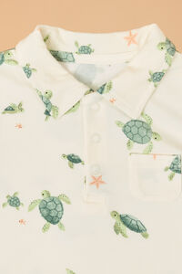Sea Turtles Polo and Short Set Detail 4 - Altar'd State