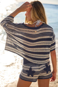 Boardwalk Stripe Star Tee Detail 4 - Altar'd State