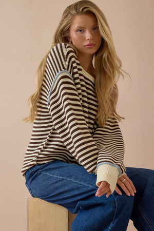 Pia Striped Sweater - Altar'd State - 