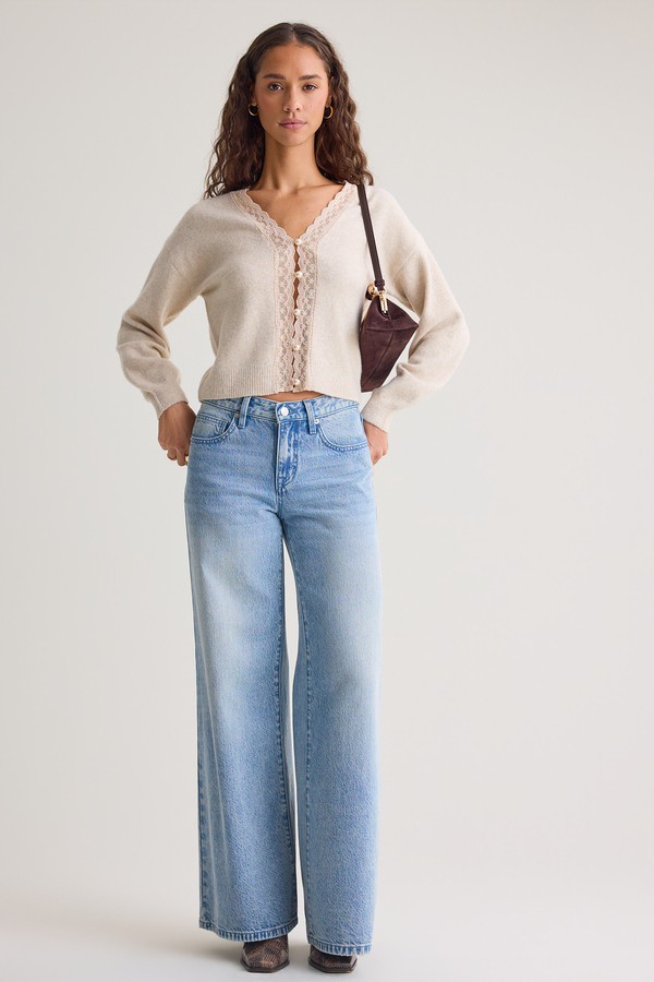 Zephyrine Lace-Trim Button Top Detail 2 - Altar'd State