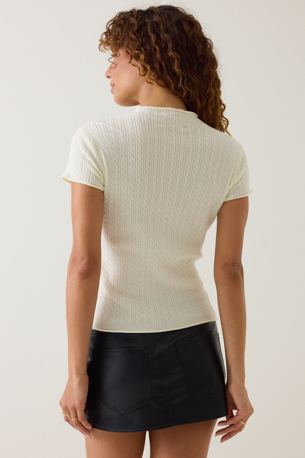 Felicity Mockneck Sweater Tee Detail 5 - Altar'd State