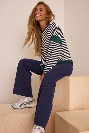 Go-To Stripe Pullover - Altar'd State - 
