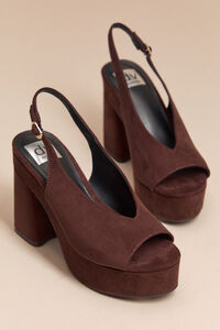 Wildan Suede Open Toe Heels - Altar'd State