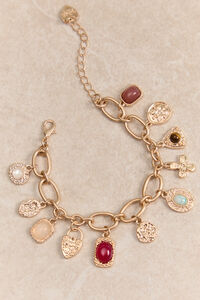Colorful Stone Charm Dangle Bracelet - Altar'd State