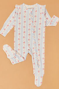 Anna Floral Striped Footie Detail 2 - Altar'd State