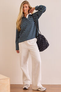 Captains Stripe Boxy Polo Detail 2 - Altar'd State