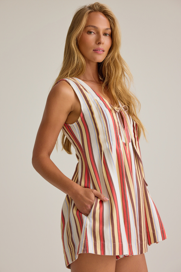 Evie Stripe Romper Detail 4 - Altar'd State