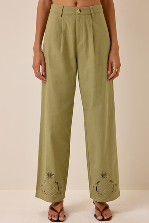 Paloma Embroidered Pant - Altar'd State