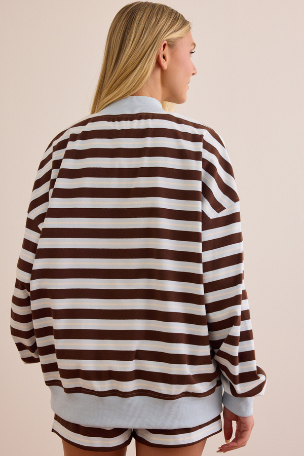 Victory Lap Stripe Mockneck Detail 5 - Altar'd State