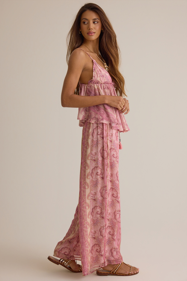 Paisley Babydoll Tank in Pink | Altar'd State