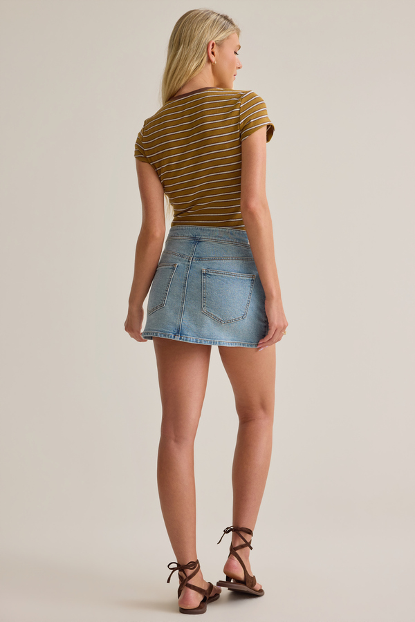 Franny Denim Mini Skirt Detail 5 - Altar'd State