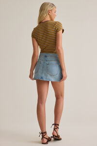 Franny Denim Mini Skirt Detail 5 - Altar'd State
