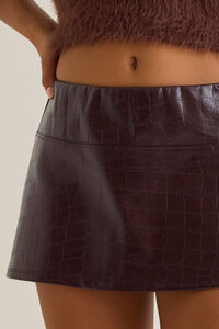 Roxie Croc Mini Skirt Detail 2 - Altar'd State