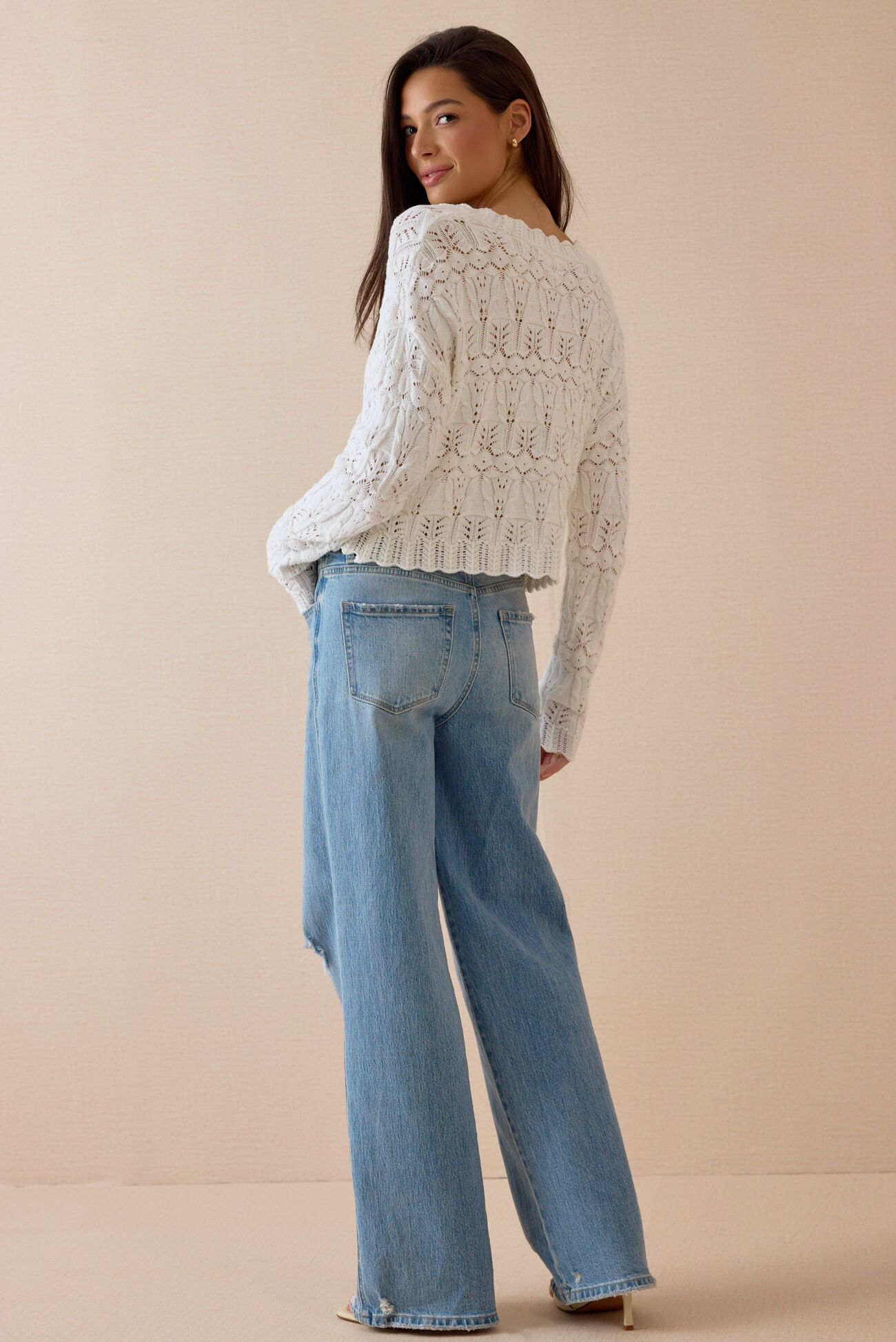 Ottiline Pointelle Button Up Top