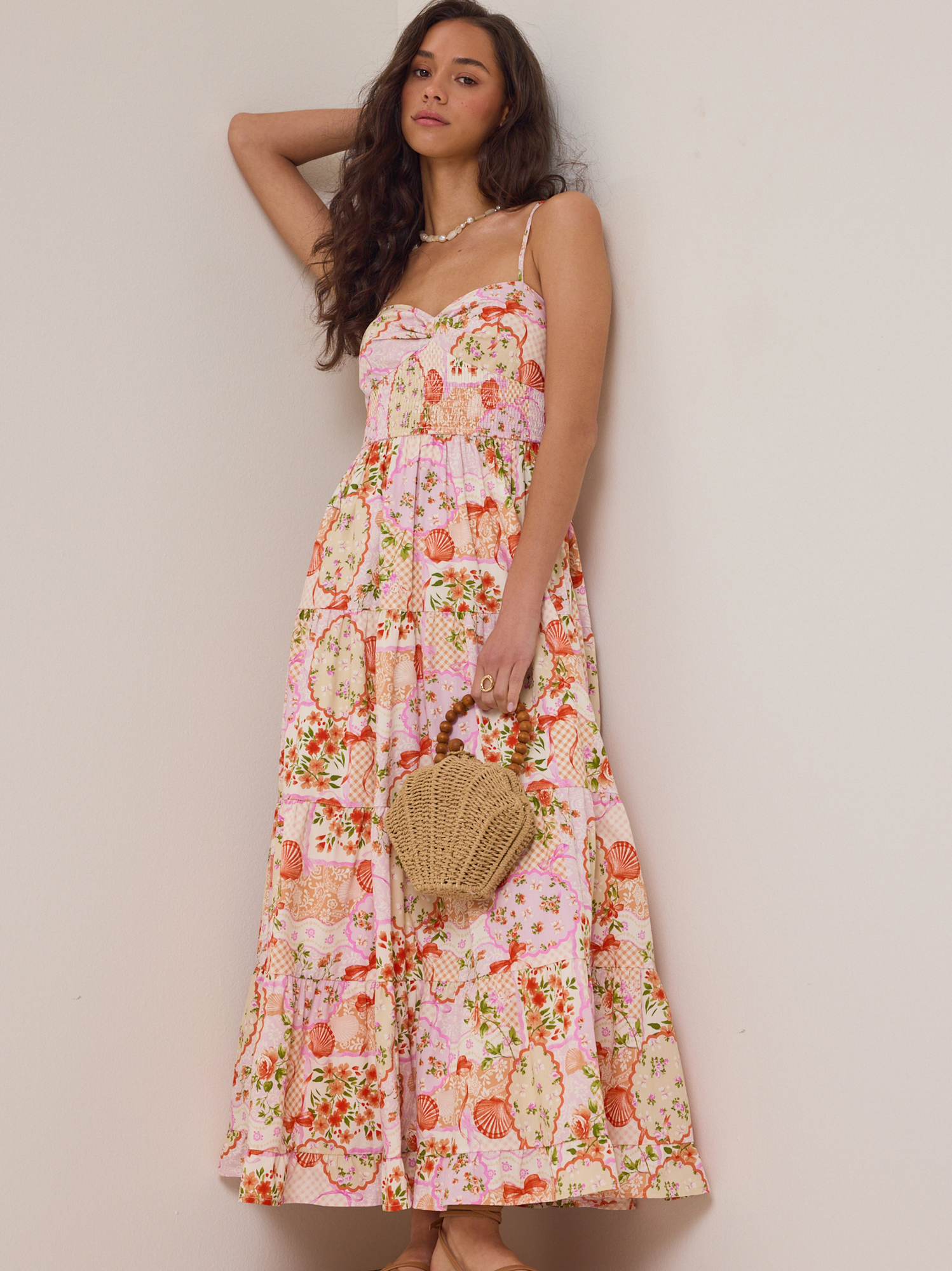 lace maxi dress for women Good Life Lace Maxi Dress in White