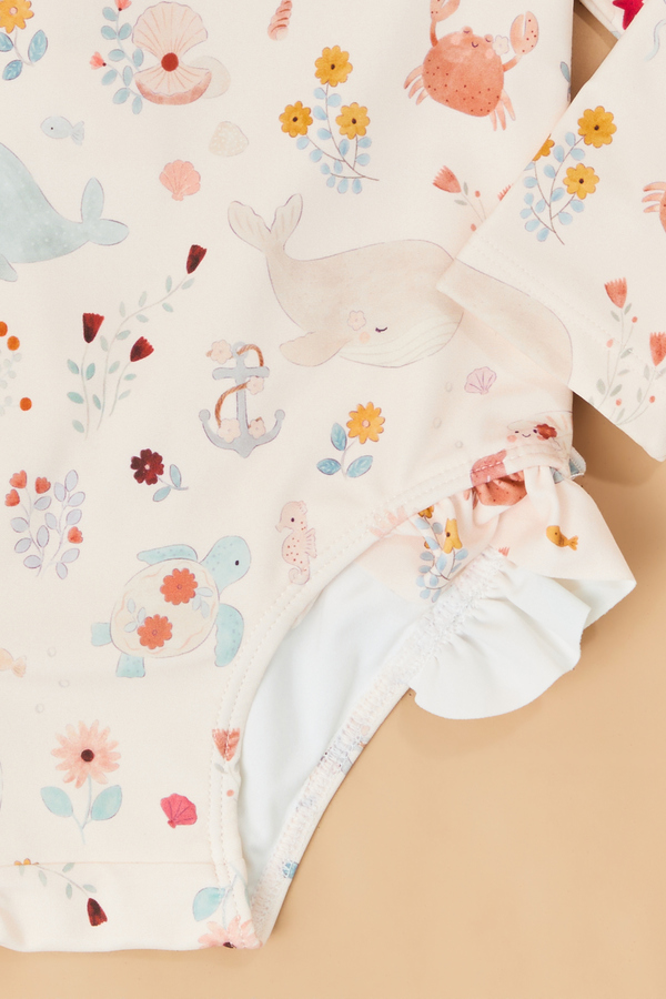 Sea Creature One Piece Swimsuit Detail 3 - Altar'd State