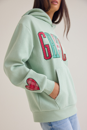 Grinchy Embroidered Hoodie - Altar'd State - 