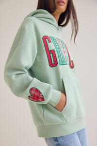 Grinchy Embroidered Hoodie Detail 3 - Altar'd State