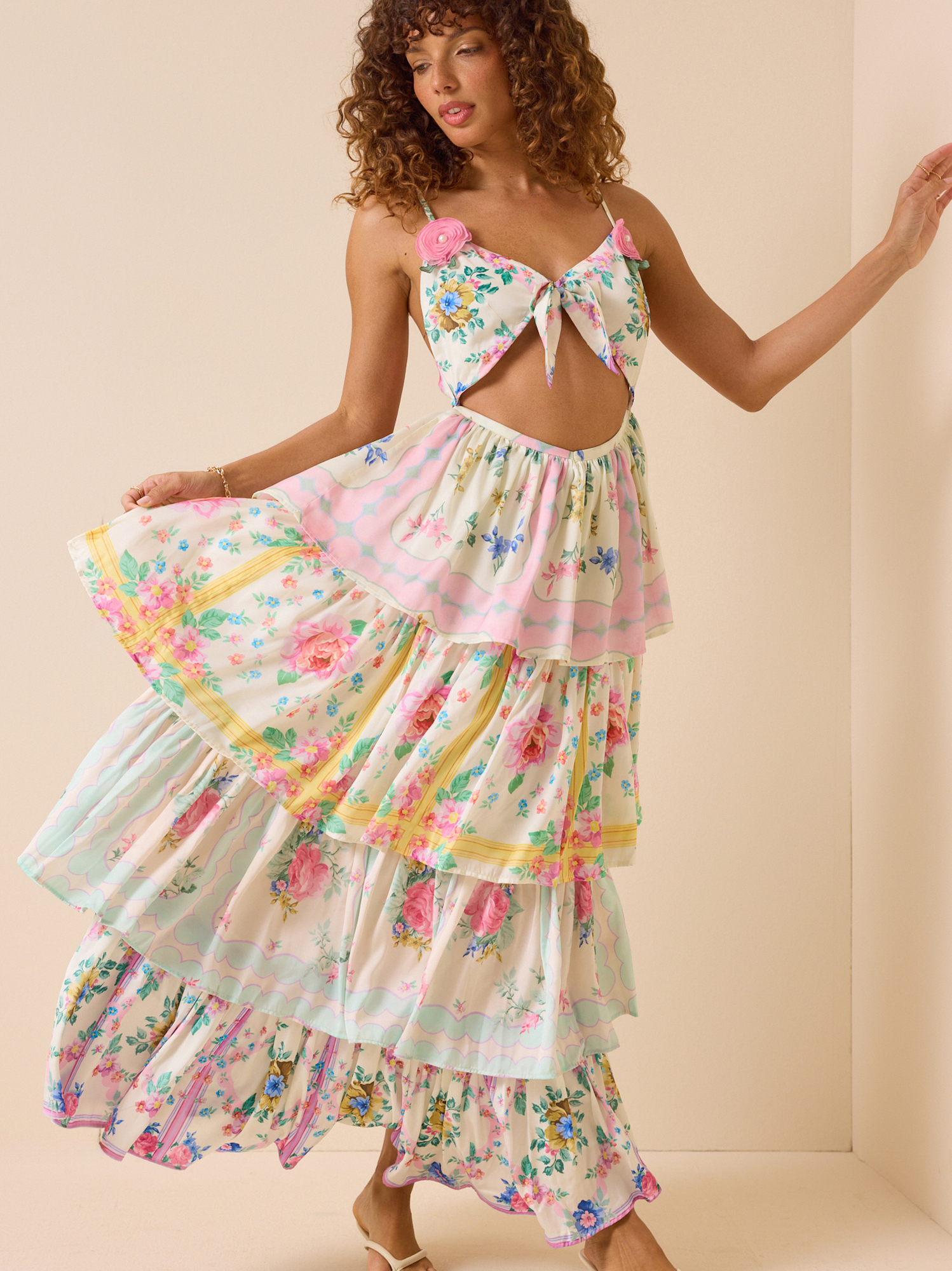 Altar'd State | Leilani Maxi Dress | MULTI | Material: 100% Cotton, Lining: 100% Cotton | L