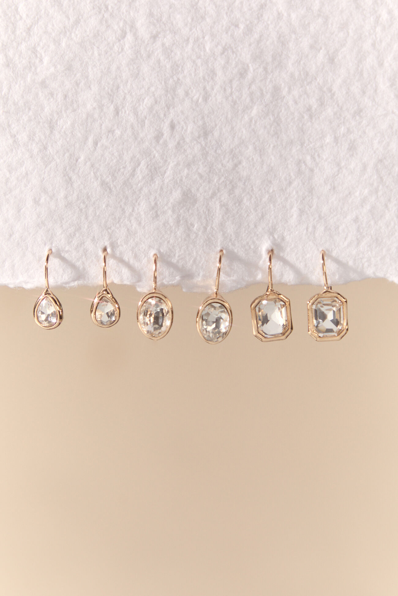 Fish Hook Bezel Earrings 3 Pack