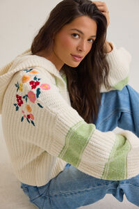 Lilyana Embroidered Hoodie Sweater - Altar'd State