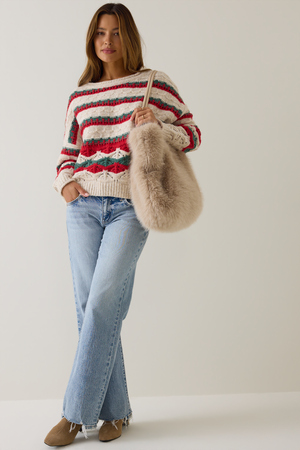 Carol Christmas Stripe Pullover - Altar'd State