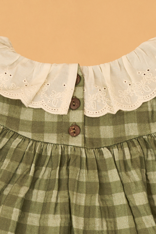 Haven Peter Pan Gingham Baby Dress Detail 3 - Altar'd State