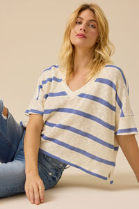 Dylan Striped V-Neck Top - Altar'd State