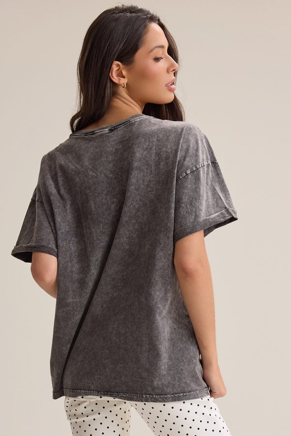Rock N Roll Oversized Tee Detail 5 - Altar'd State