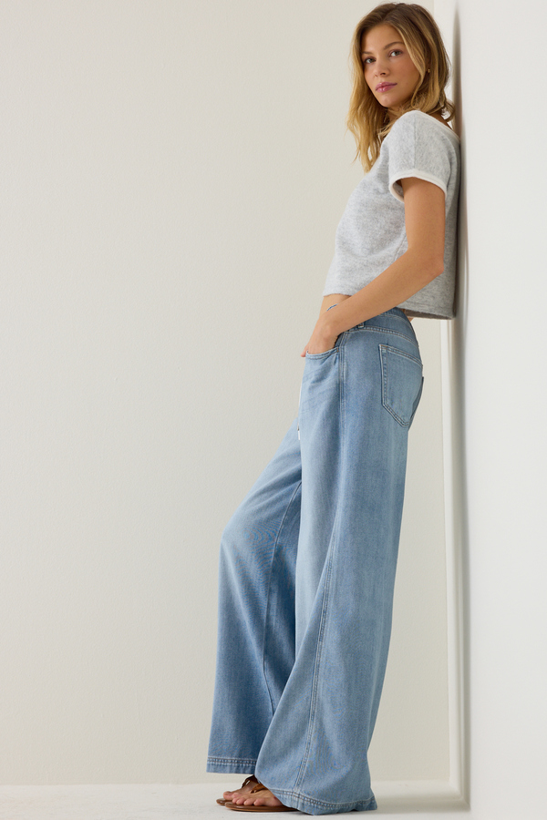 Maryann High-Rise Twist Baggy Jean Detail 6 - Altar'd State