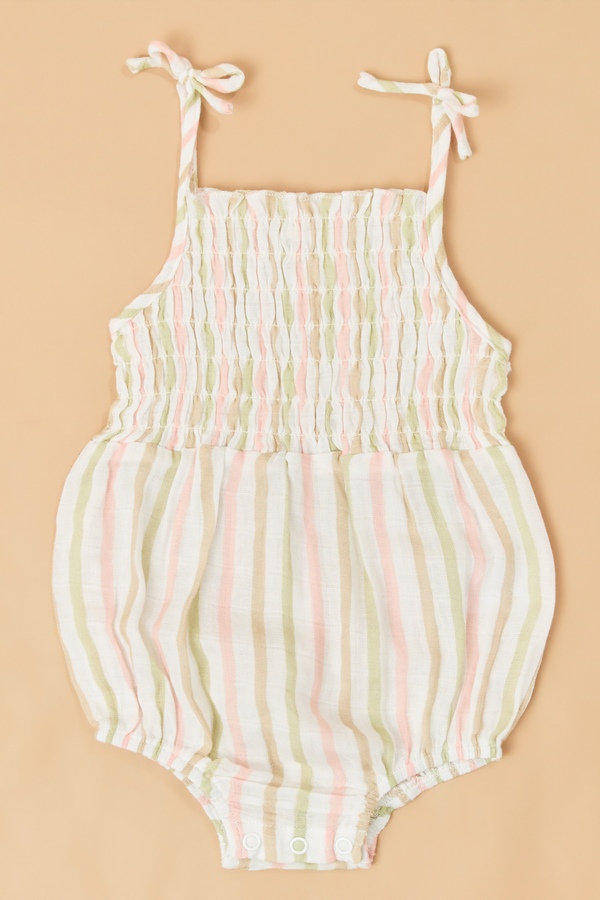 Eve Stripe Smocked Gauze Bubble Detail 2 - Altar'd State