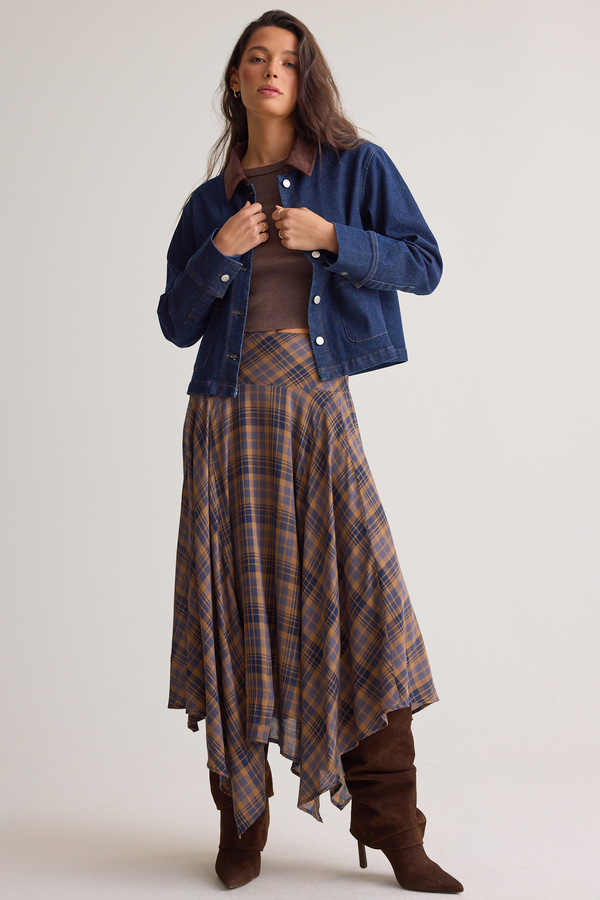 Amora Suede Denim Jacket - Altar'd State