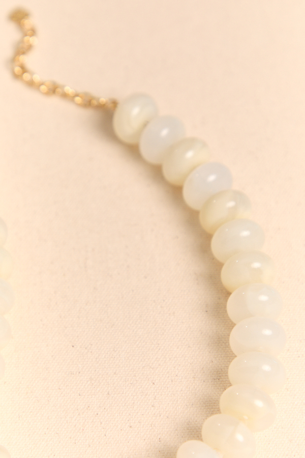 Cloud Quartz Oval Bead Necklace Detail 3 - Altar'd State