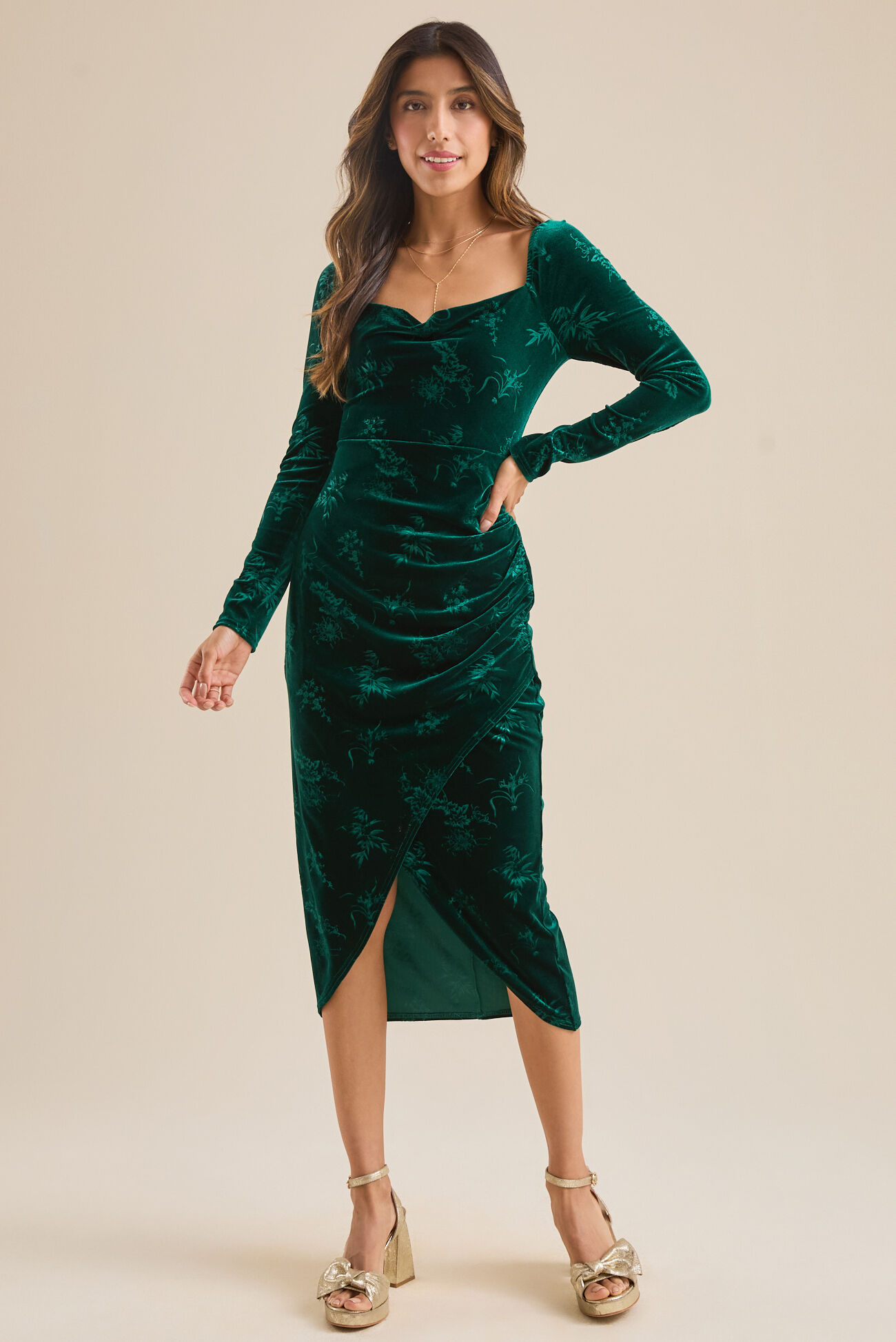 Altar'd State Alyssa Velvet Midi Dress at CoolSprings Galleria in Franklin,  TN
