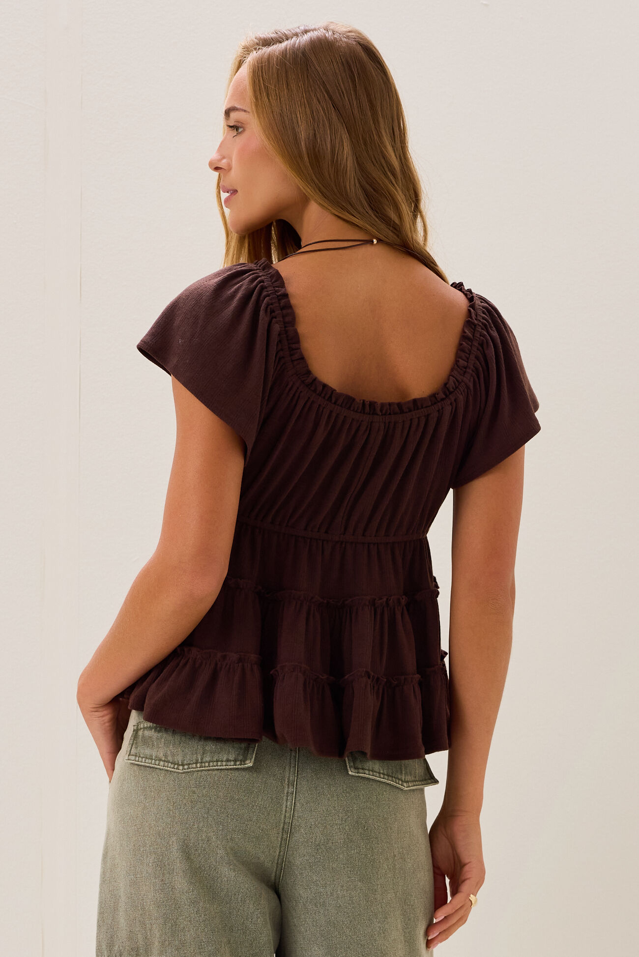 Jilliann Tiered Babydoll Top