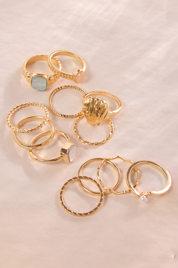 Shell Stacking Ring Set Detail 2 - Altar'd State