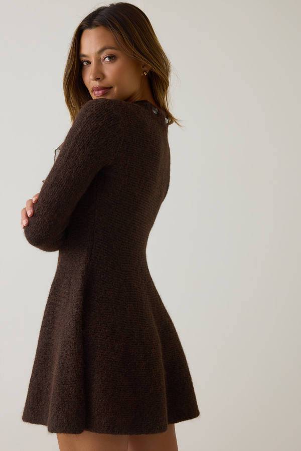 Sara Scarf Neck Sweater Dress Detail 4 - Altar'd State