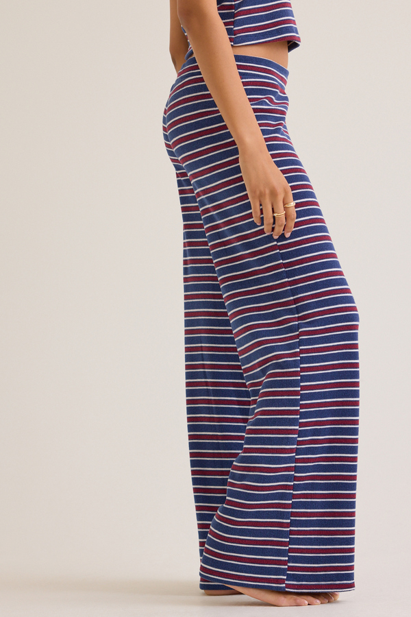 Channing Striped Brushed Rib Lounge Pant Detail 4 - Altar'd State