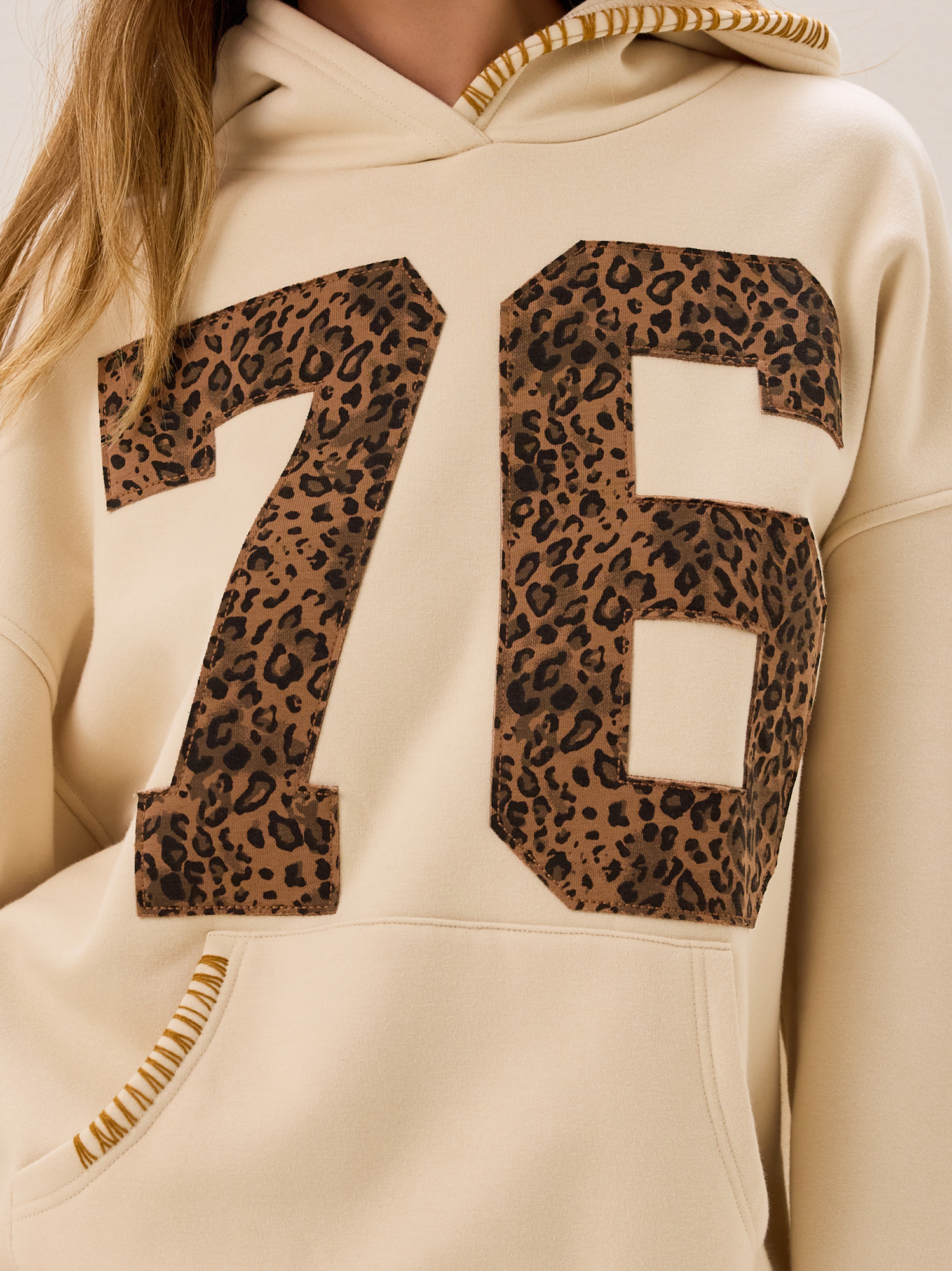 Varsity Wild 76 Hoodie in Ivory Multi | Altar'd State