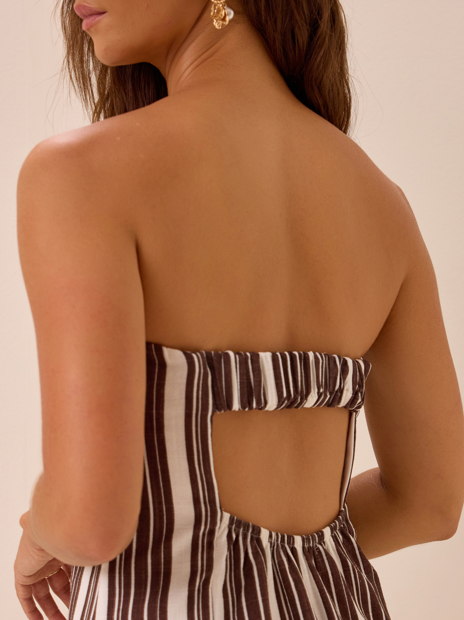 brown mini dress strapless Rayna Dress