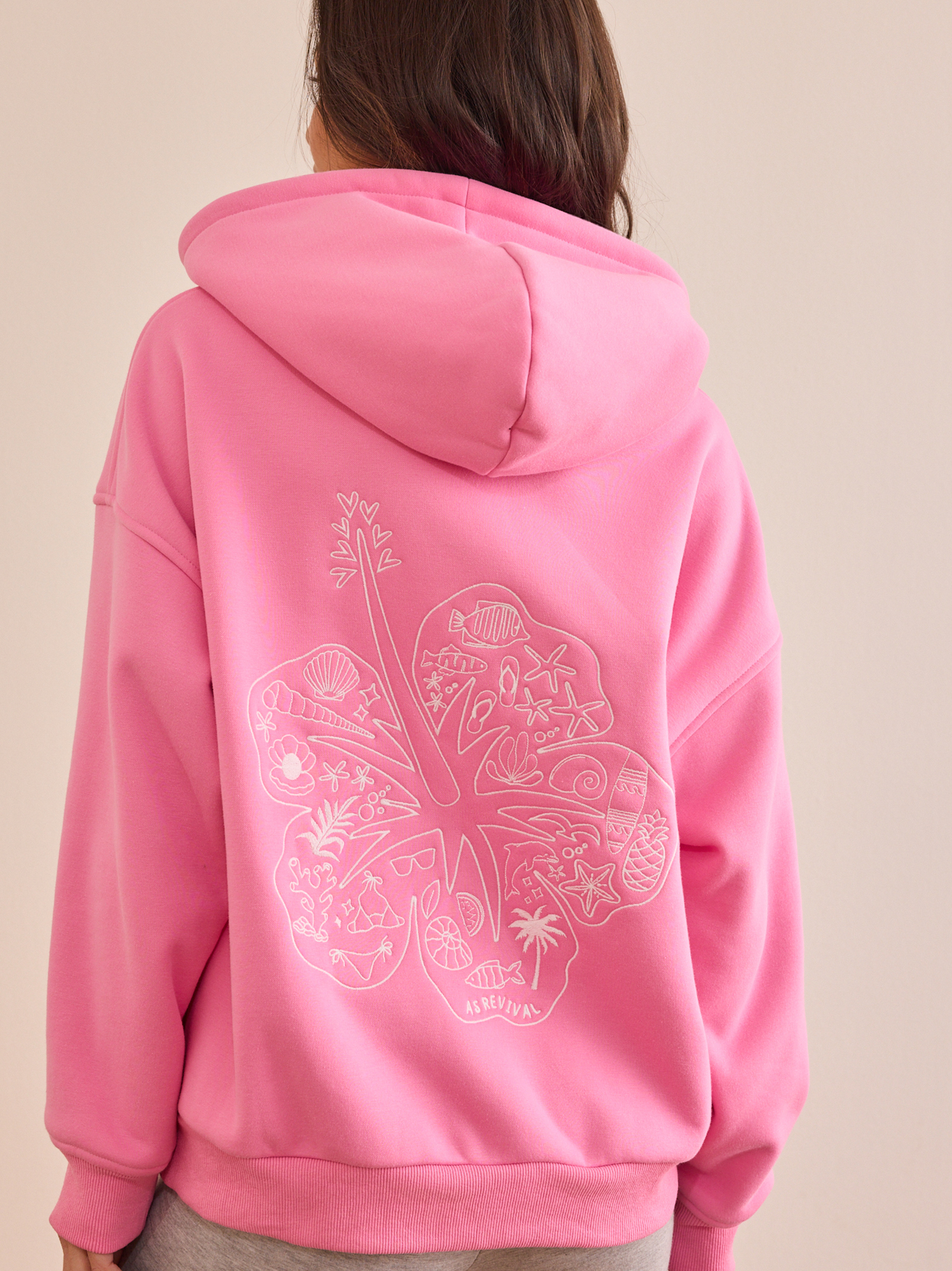 Hibiscus Paradise Hoodie in Pink | AS Revival