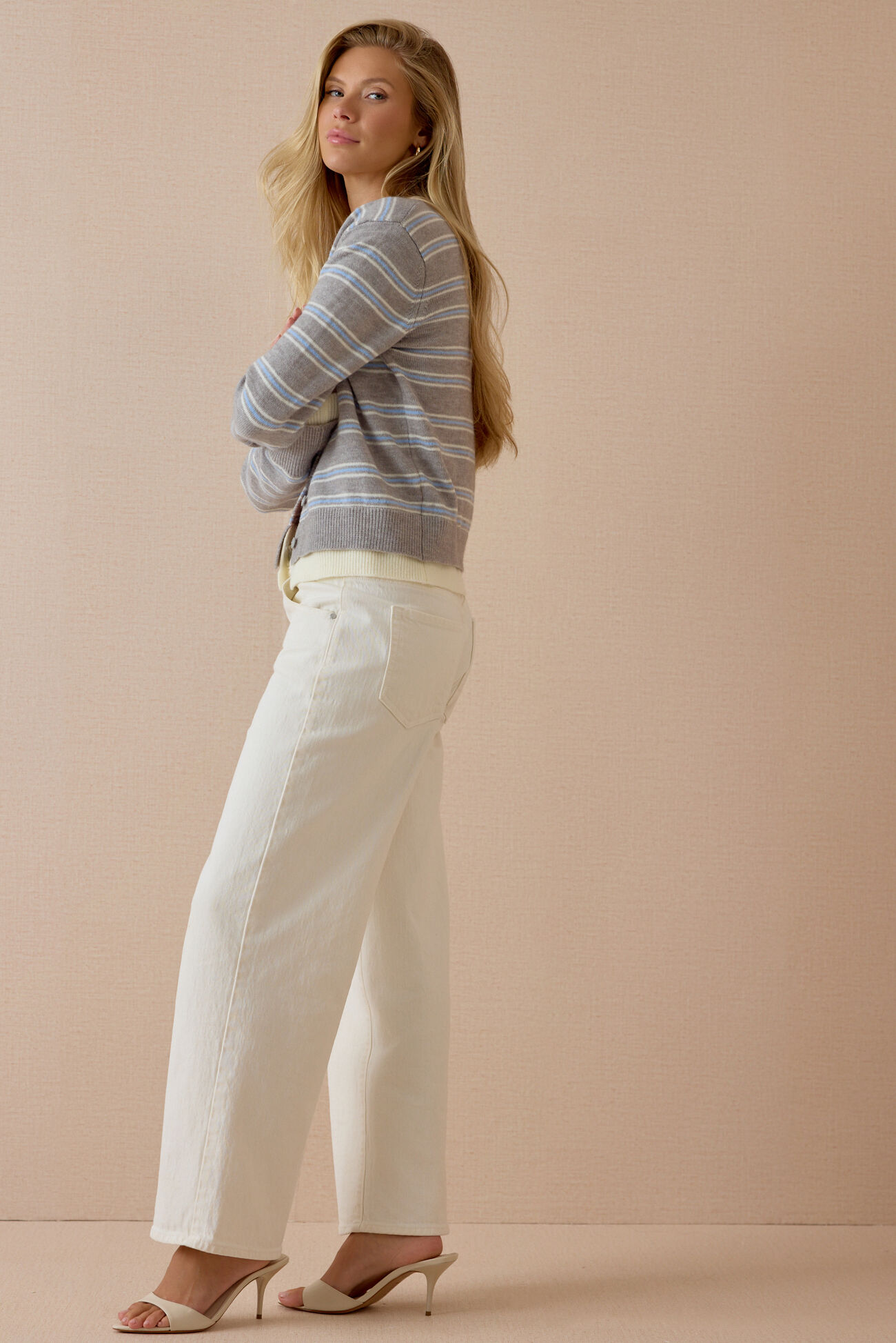 Lennox Stripe Button Up Cardigan